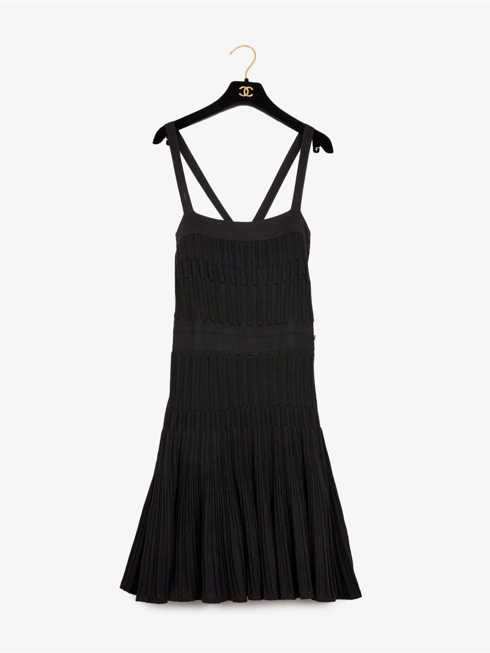 2009 Spring/Summer Chanel Little Black Knit Dress Sz 40
